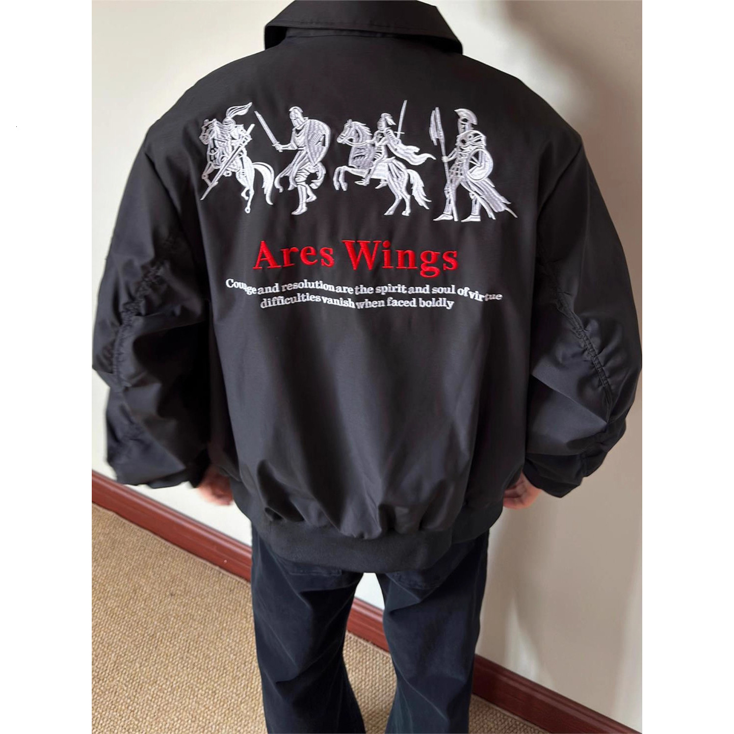 Spring And Autumn American Retro Embroidered Bomber Jacket Jacket Men For Men Designer Jacket And Women Loose Trendy Brand Versatile Couple Baseball J