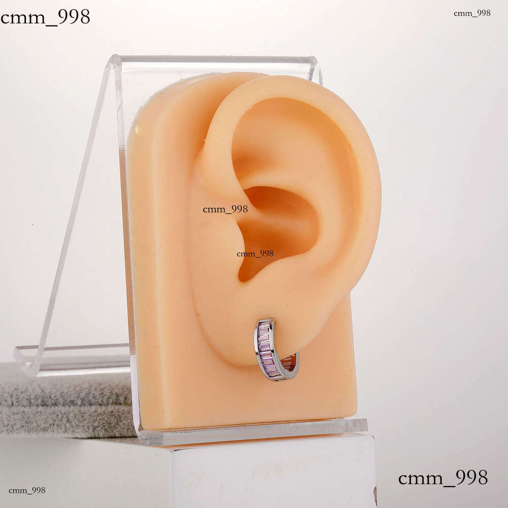 New Square Dia Elegant Simple High-end Sense Ear Buckle Geometric Earrings for Women Hoop