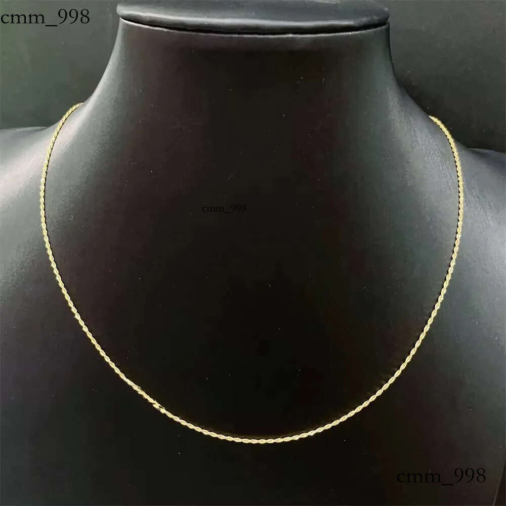 Bulk Sale Twisted Link Solid Au750 Real Gold Jewelry Rope Chain