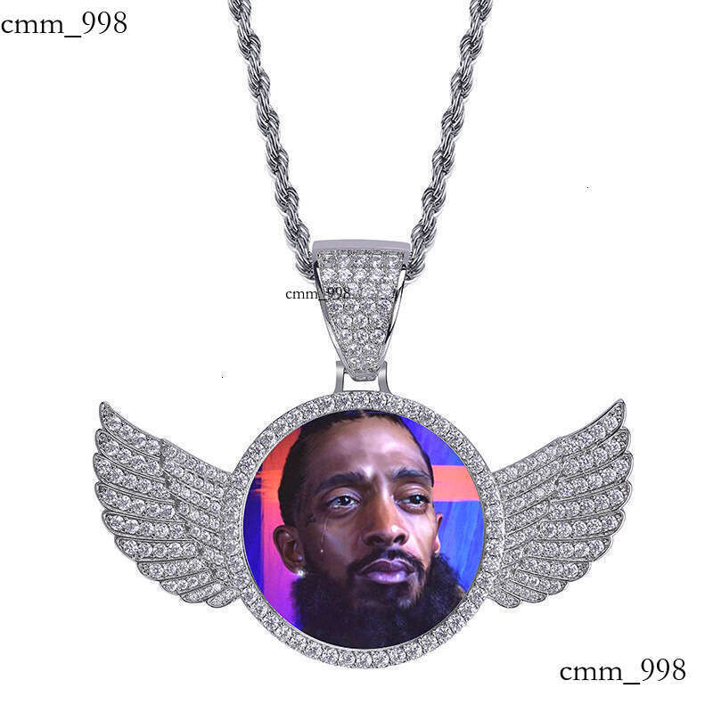 DIY Memory Square Frame Solid Color Pendant Hip Hop Jewelry Necklace Personalized Photo