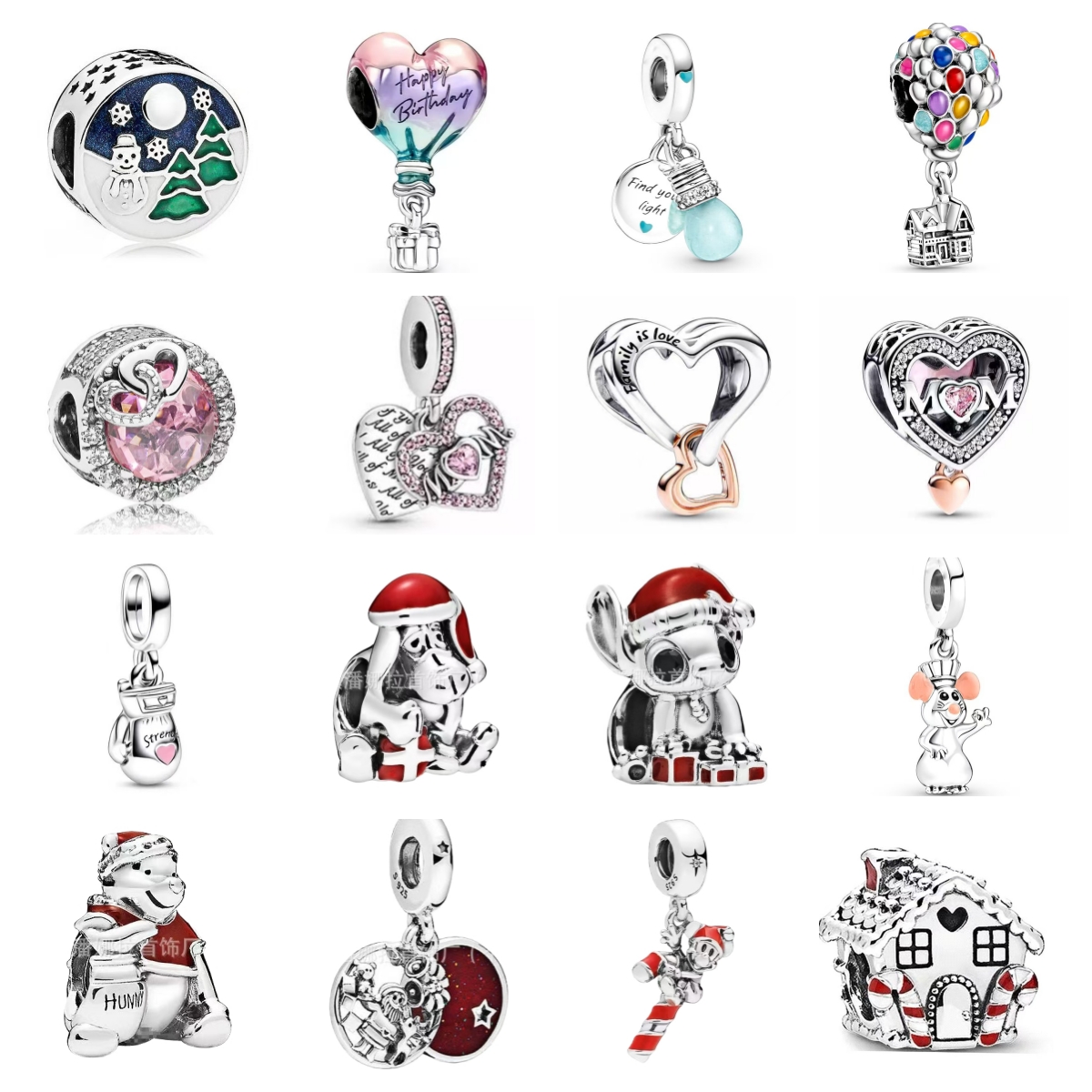 Charms Bracelet Charm Fit Women DIY Bracelet: Classic Love Charm Mom Charm Christmas charms Gift for Mom