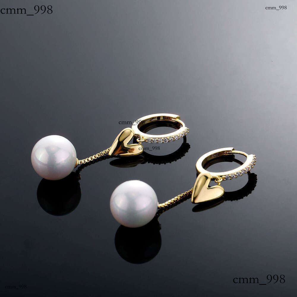 French Style Light Heart Pearl High-end Design Tassel Zircon Urban Women Versatile Fashion Earrings