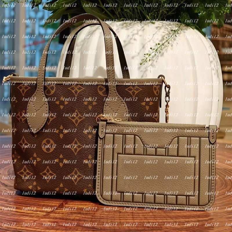 10a Top quality neverful bag mini Designer Bag shopping bag Womens crossbody shoulder bag leather mirror quality handbag Luxury bag 2PCs Tote travel bag wallet