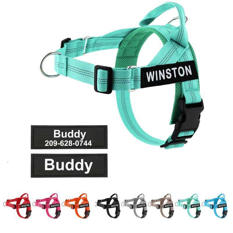 Personalized Reflective Adjustable For small Medium large Dog Harness Vest Training Walking Running