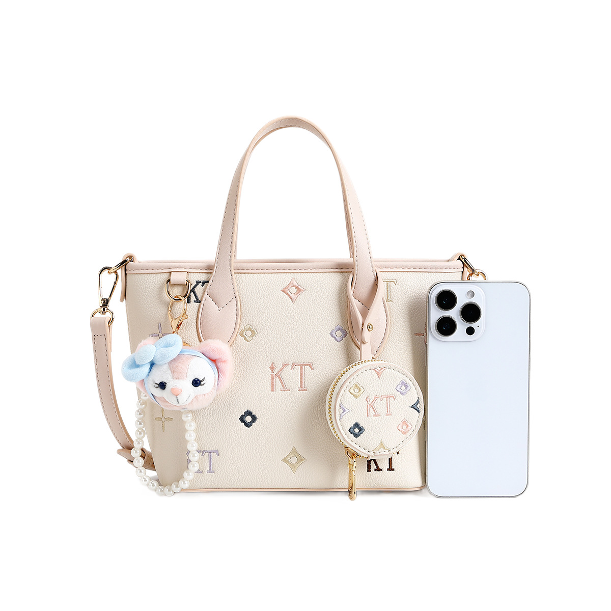 Cow & Kitty designer bag free shipping Cute printed single shoulder tote bag large capacity shopping commuting and versatile bucket bag for woman