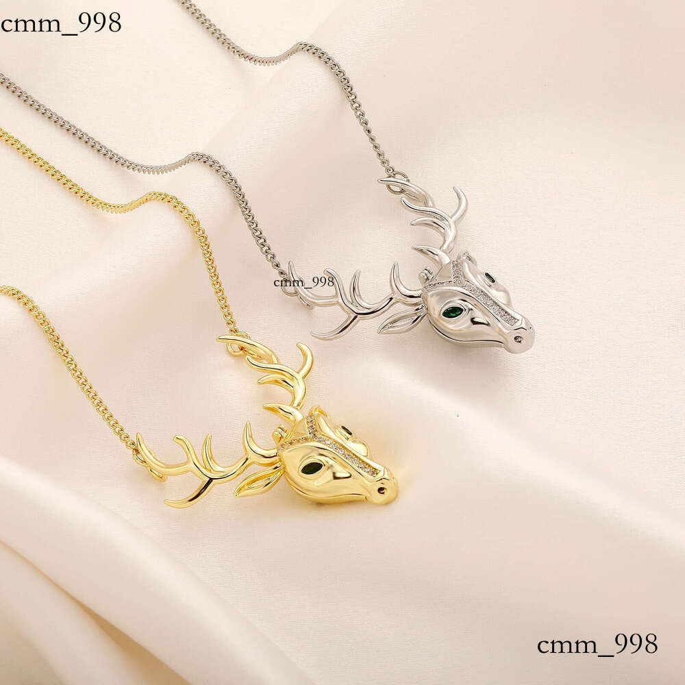 Hip Hop Animal Head Pendant Versatile Personality Moissanite chain Internet Celebrity Jewelry Sweater Chain Men's Necklace Women's