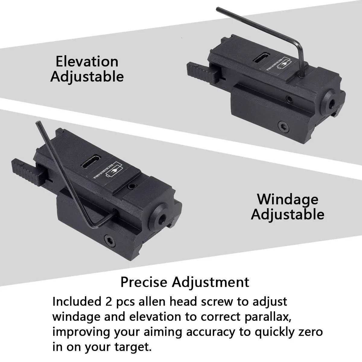USB Charging Red Green Laser Sight Pointer Airsoft Power Pistol Laser For 11mm 20mm Rail G17 G19 Rechargeable Gun Laser L251011
