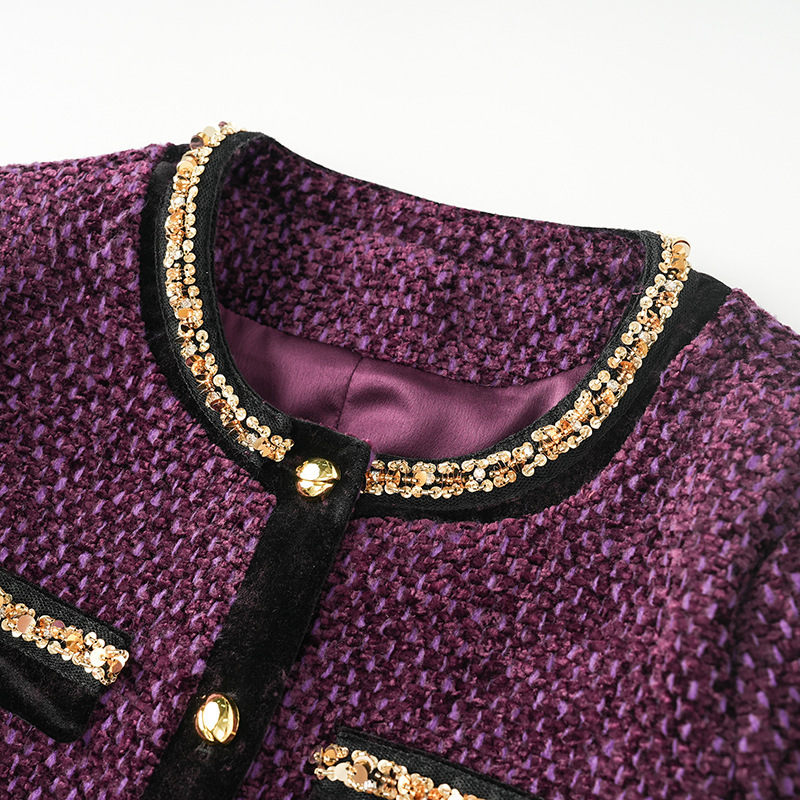 2025 Autumn/Winter New Designer Jacket Top design Exquisite Social Style Short Coat Coarse Floral Short Style New Luxury Women's Fashion