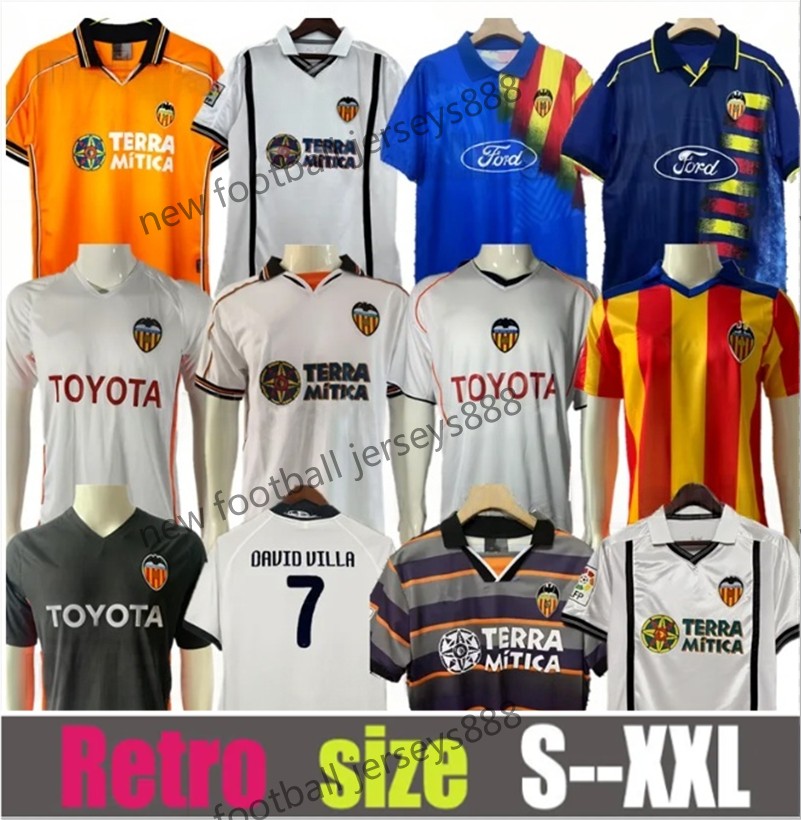 1995 1996 1997 1999 2000 2001 2006 2007 Valencias MENDIETA Romario Retro Soccer Jerseys Aimar HUGO DURO G. A.ALMEIDA Gaya PEPELU s-2xl