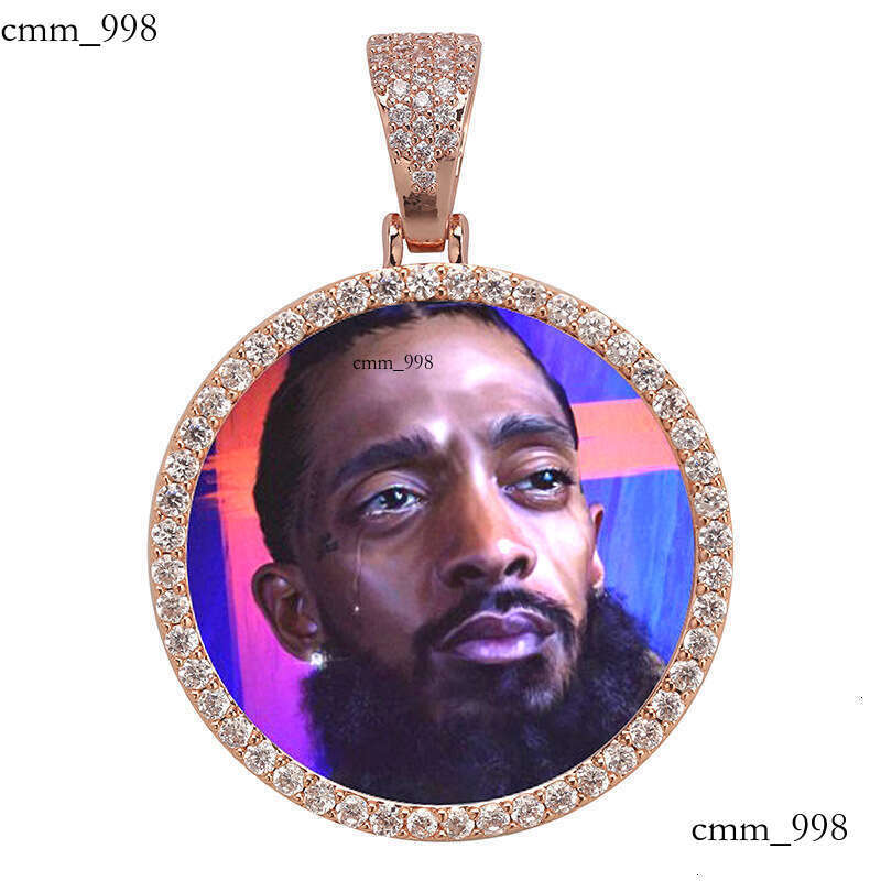 DIY Memory Square Frame Solid Color Pendant Hip Hop Jewelry Necklace Personalized Photo