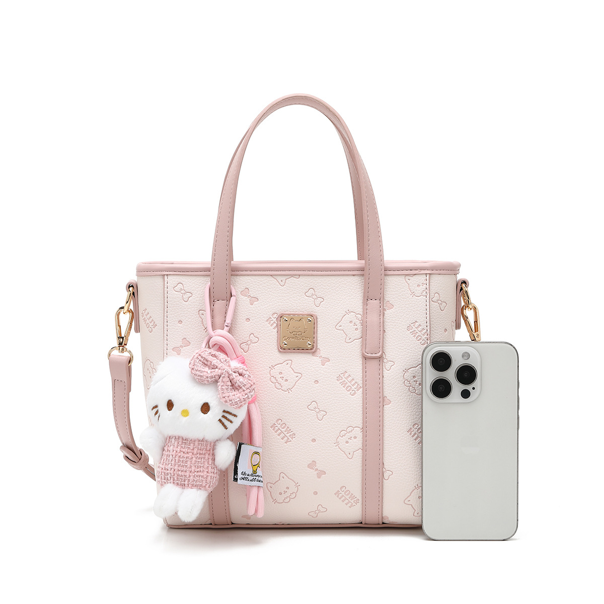 Cow & Kitty designer bag free shipping 2025 new light luxury cute printed cross body bag fashionable gift bag hanging small square bag for woman pink 