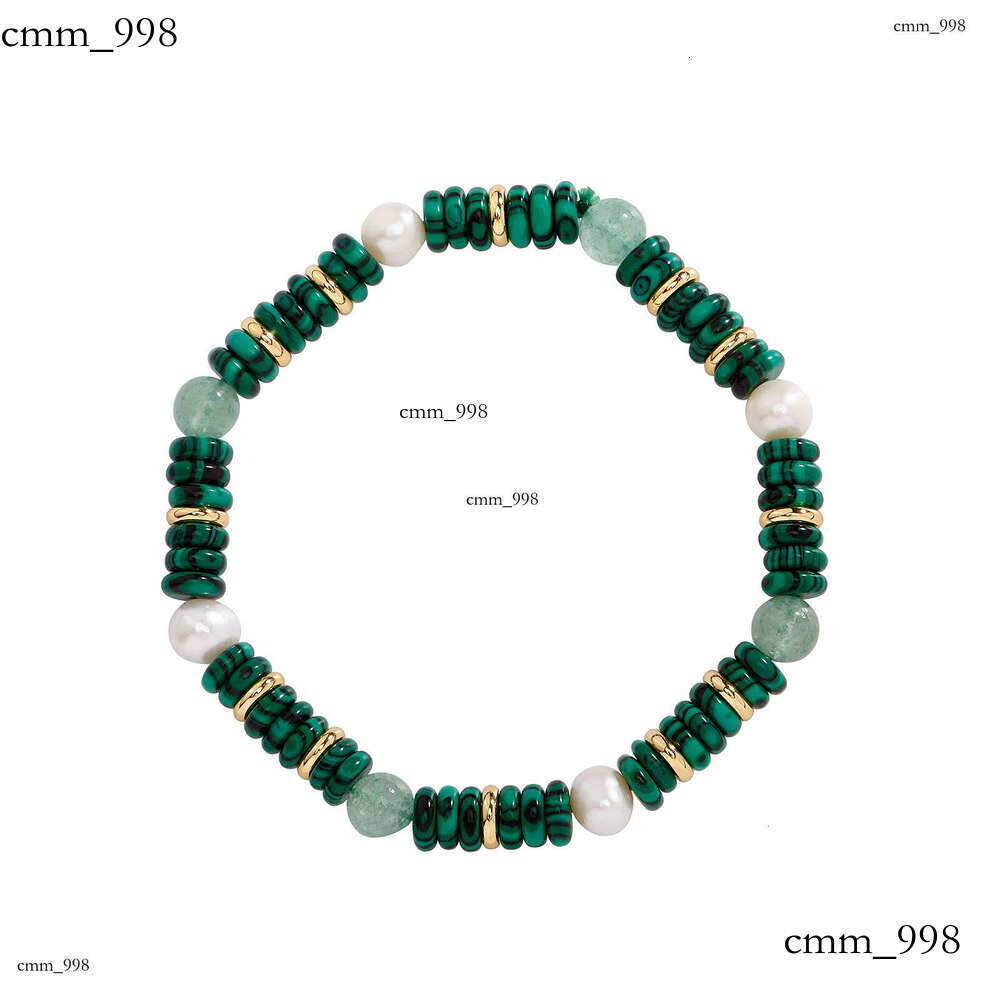 Natural Stone Beaded Necklace for Women 2024 Light Electroplated Real Gold Niche Pearl High-end Simple Bracelet