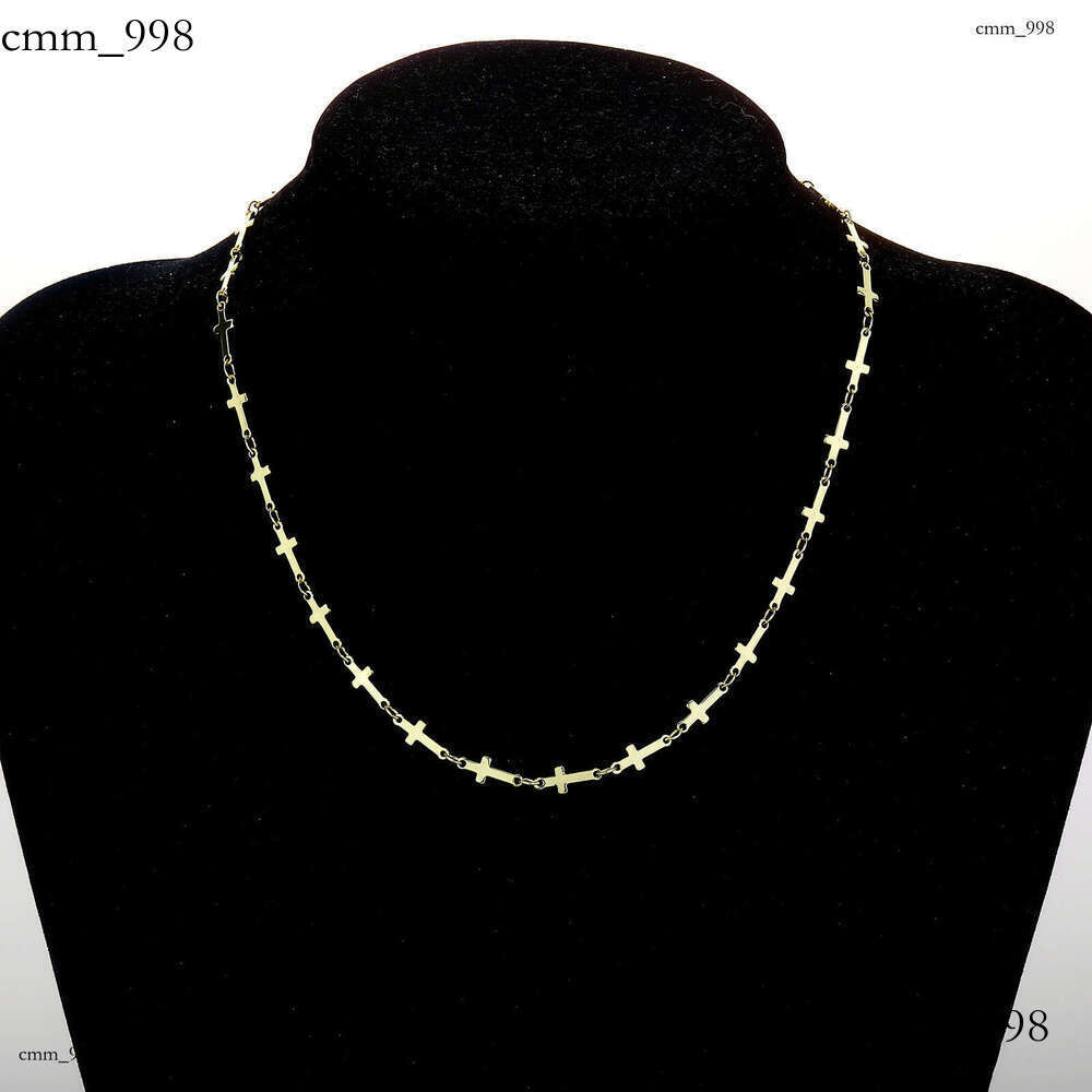 INS Style Fashion Women Alloy Material Bone Cross Necklace Choker Layered Personality Hip Hop Chain