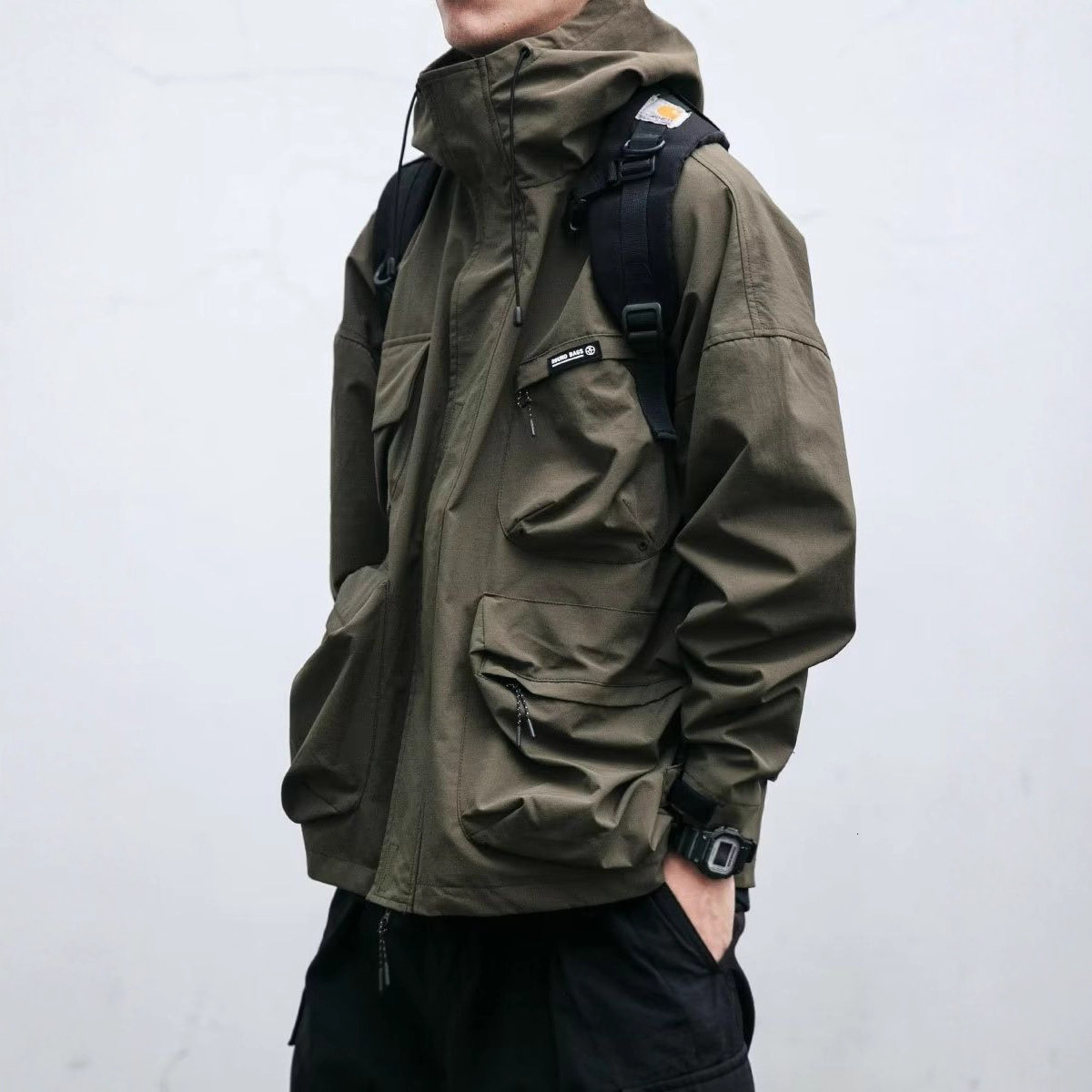 Spring And Autumn Hooded Jacket For Designer Jacket Men Jacket Men Trendy Loose Fit With Three Dimensional Pockets Functional Windproof Coat Casual Workwear Jacket