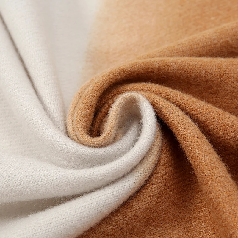 2024 Gradient Cashmere Scarf Women Tassel Ombre Shawl Winter Warm Blanket Scarves Thick Pashmina Neckscarf Female Muffler251010