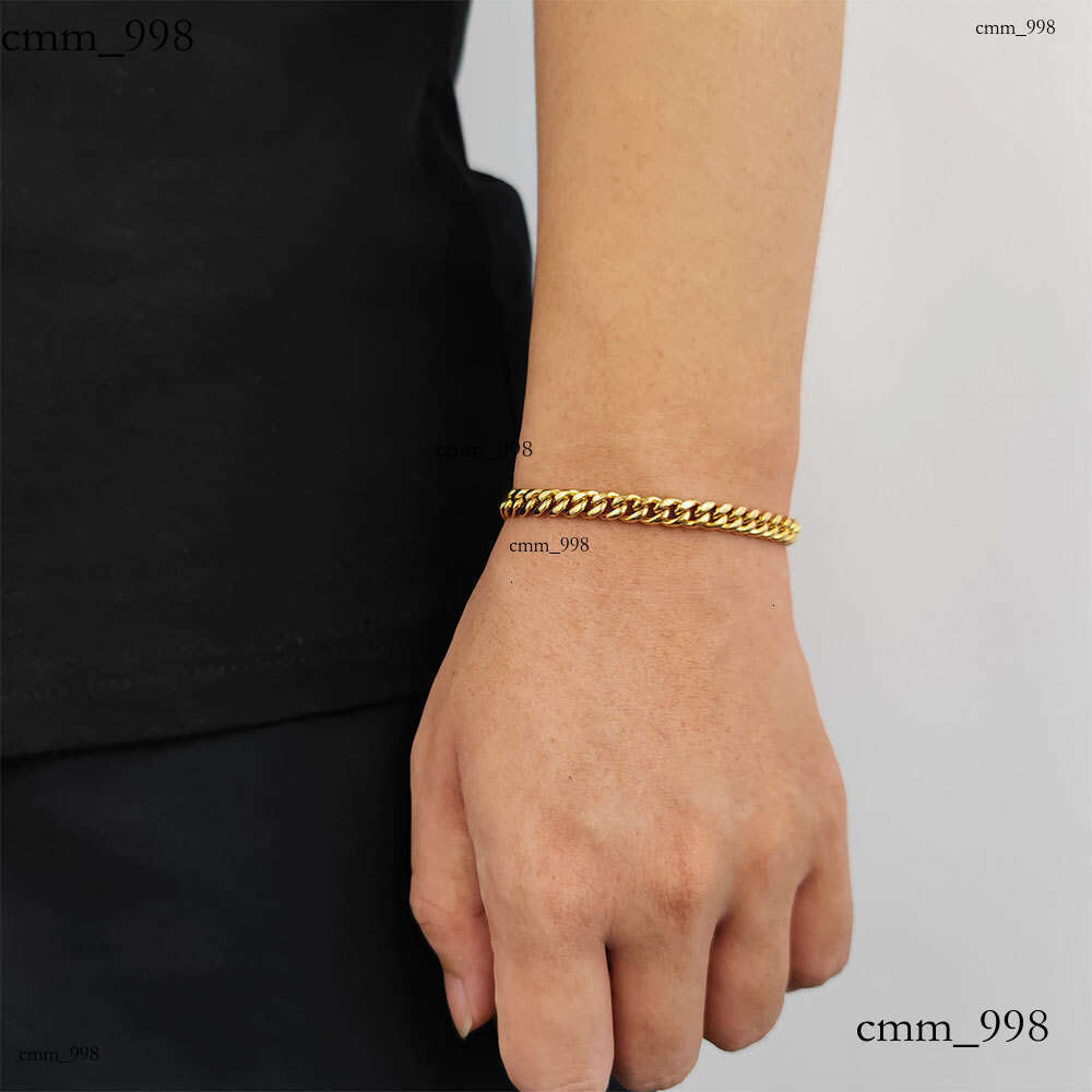Hip Hop Jewelry Stainless Cuban Double-Sided Dia Buckle Zircon Titanium Steel Men's Bracelet