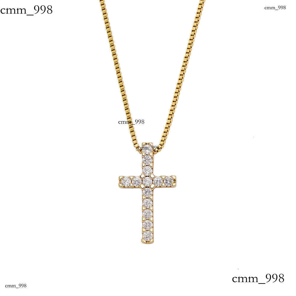 New Hip-Hop Style Full Dia Cross Necklace Street Personality Trendy Accessory Pendant
