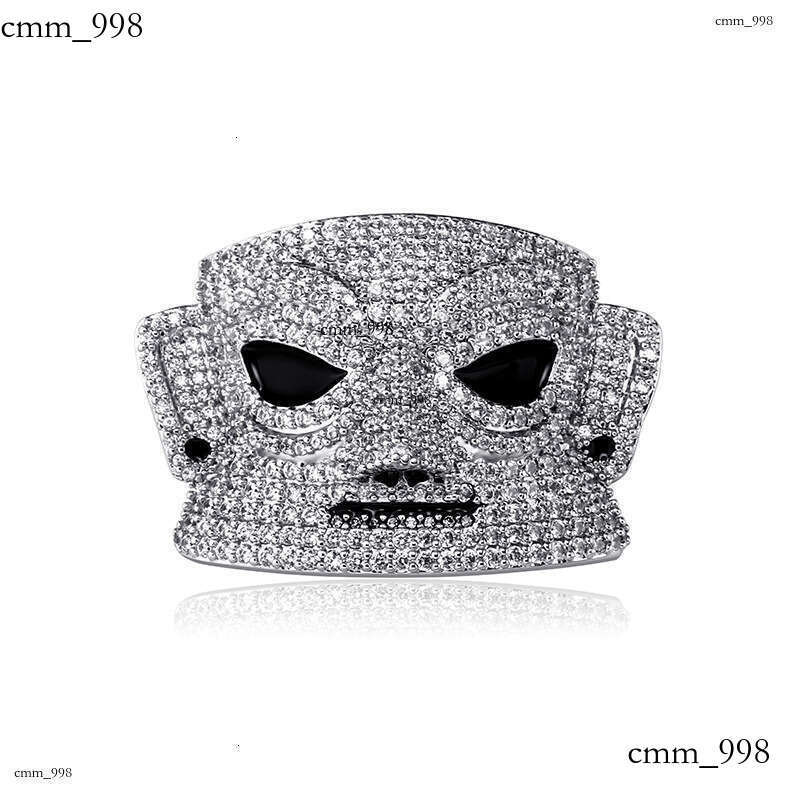 New Hip-Hop Sanxingdui Human Face Full Moissanite chain Fashion Necklace Clavicle Chain Jewelry