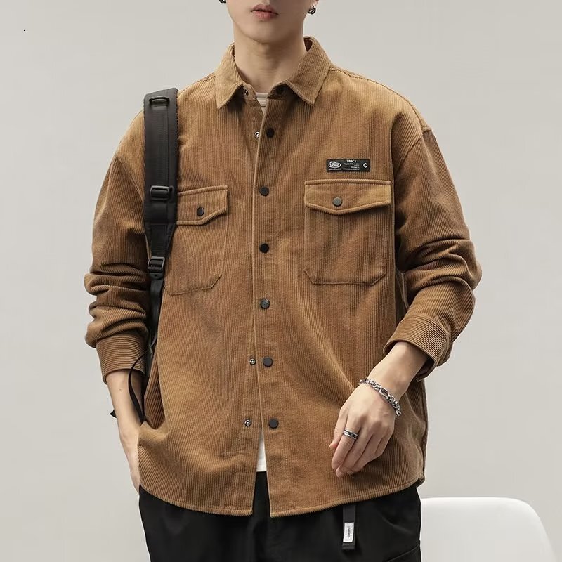 Corduroy Shirt For Designer Jacket Men Jacket Men Spring And Autumn Plus Size Casual Workwear Men's Long Sleeve Jacket Large Size Autumn