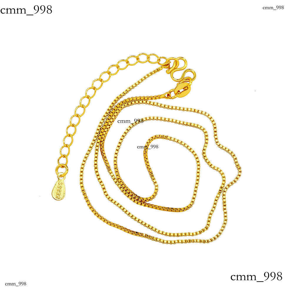 Gold-Plated Necklace Jewelry for Women, Long-Lasting Color, High-End Niche Clavicle Chain, Sterling Silver Imitation Chain