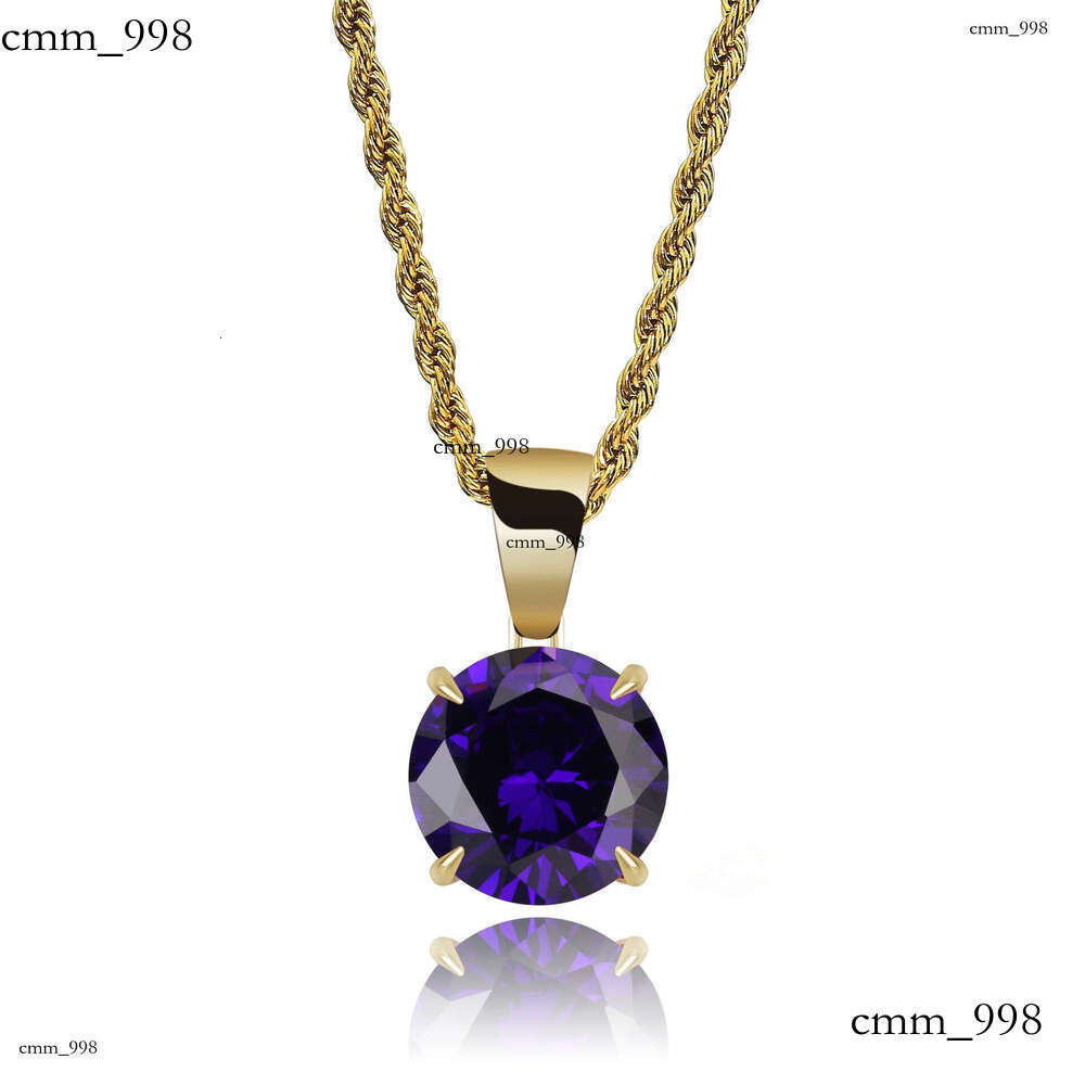 Hot Single Large Moissanite chain Round Pendant Hip-Hop Trendy Brand Unisex Necklace Jewelry