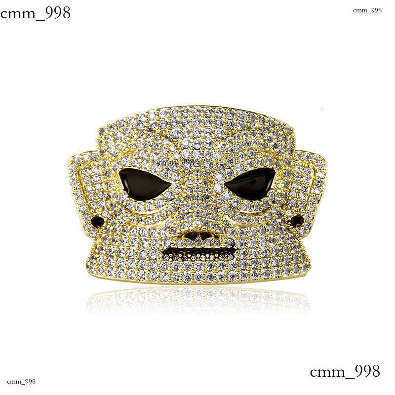 New Hip-Hop Sanxingdui Human Face Full Moissanite chain Fashion Necklace Clavicle Chain Jewelry