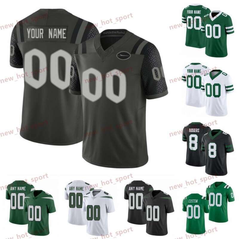 Justin Fields 2025 Rivalries Salute to Service Football Jersey Garrett Wilson Josh Myers Ahmad Sauce Gardner Curtis Martin Tyrod Taylor Olu Fashanu Quinnen William