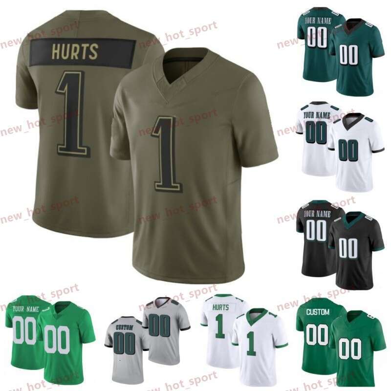 Saquon Barkley Salute to Service Football Jersey Cooper DeJean Jalen Hurts DeVonta Smith A.J. Brown Brandon Graham Jalen Carter Jason Kelce Reed Blankenship Brian