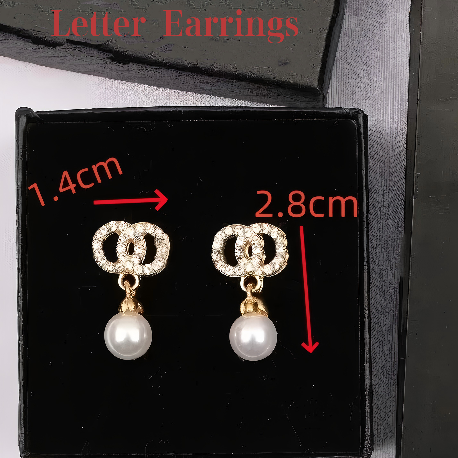 Hot selling 18K gold-plated 925 silver luxury Designer Letter studs geometric famous women's round diamond crystal pearl earrings Fashion Jewelry Earrings This