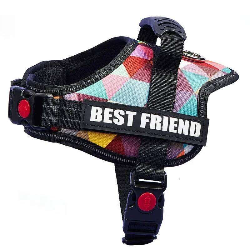 New High Quality Nylon Adjustable Custom ID Name Small Large Vest Harness Halloween Dog Supplies