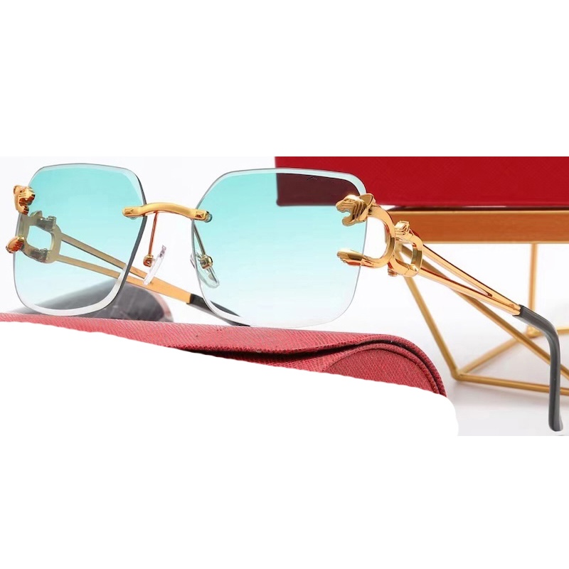 Rimless Square Fashion Sunglasses, Luxe Aesthetic for Photo Shoots & Street Trends, Sun Protection Eyewear Retro Trendy Chic UV400 Y2k Style Luxury Br