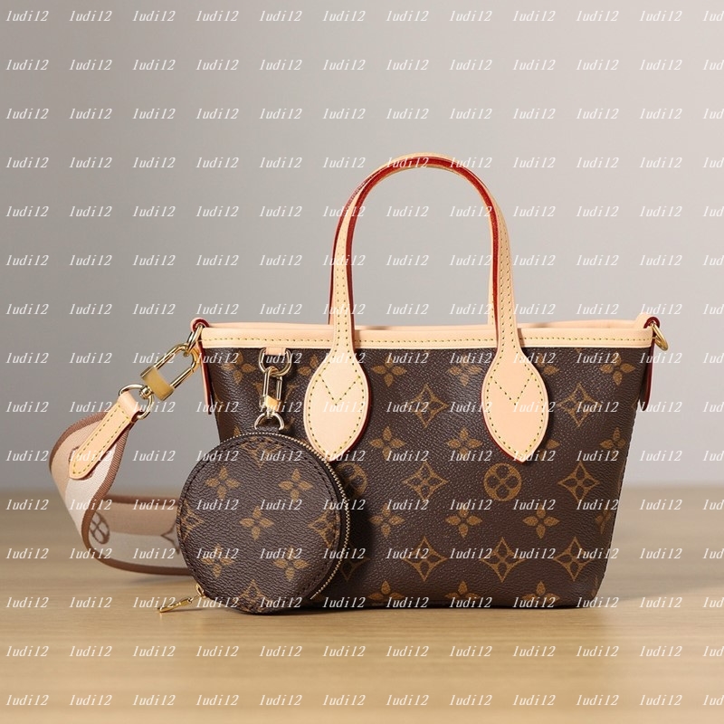 Top quality neverful bag mini Designer Bag shopping bag Womens crossbody shoulder bag leather mirror quality handbag Luxury bag 2PCs Tote travel bag wallet