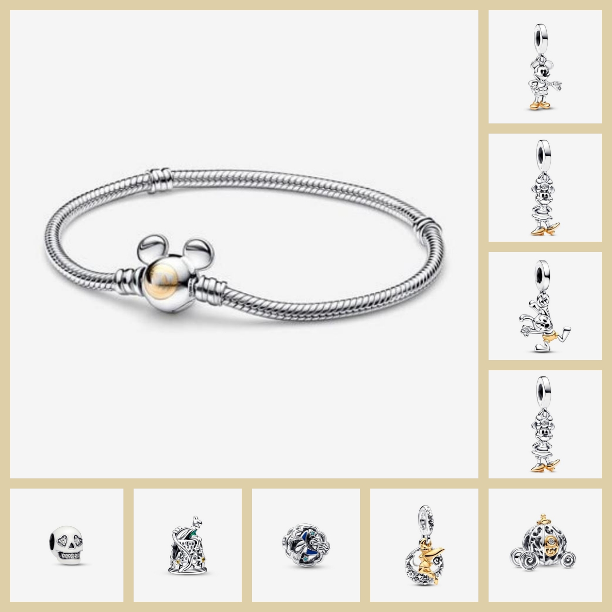 Charms Bracelet Charm 100 Anniversary Charm: Cartoon Charm, Love Charm Suitable for Women's Bracelet DIY Charm Accessories