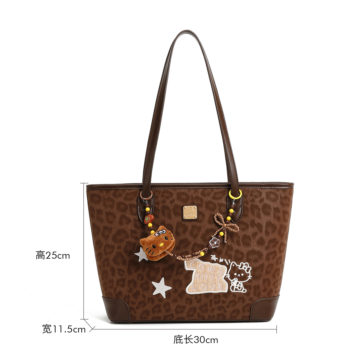 free shipping designer bags Cow & Kitty designer bag free shipping Versatile Large Capacity Commuter Student Handbag Cartoon Printed Tote Bag for woma