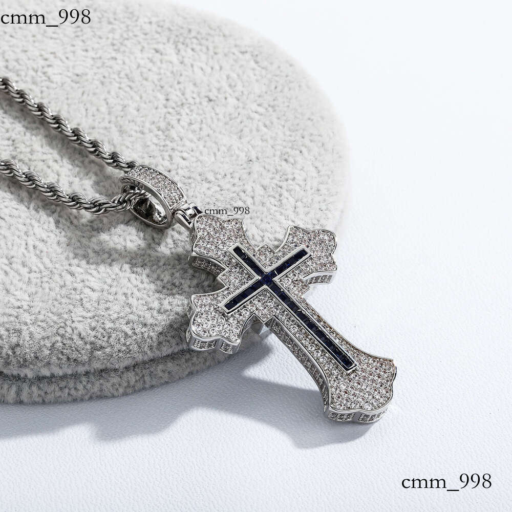 Cross Necklace Unisex Trendy Pendant Personality Full Dia Hip Hop Niche Fashion Accessories