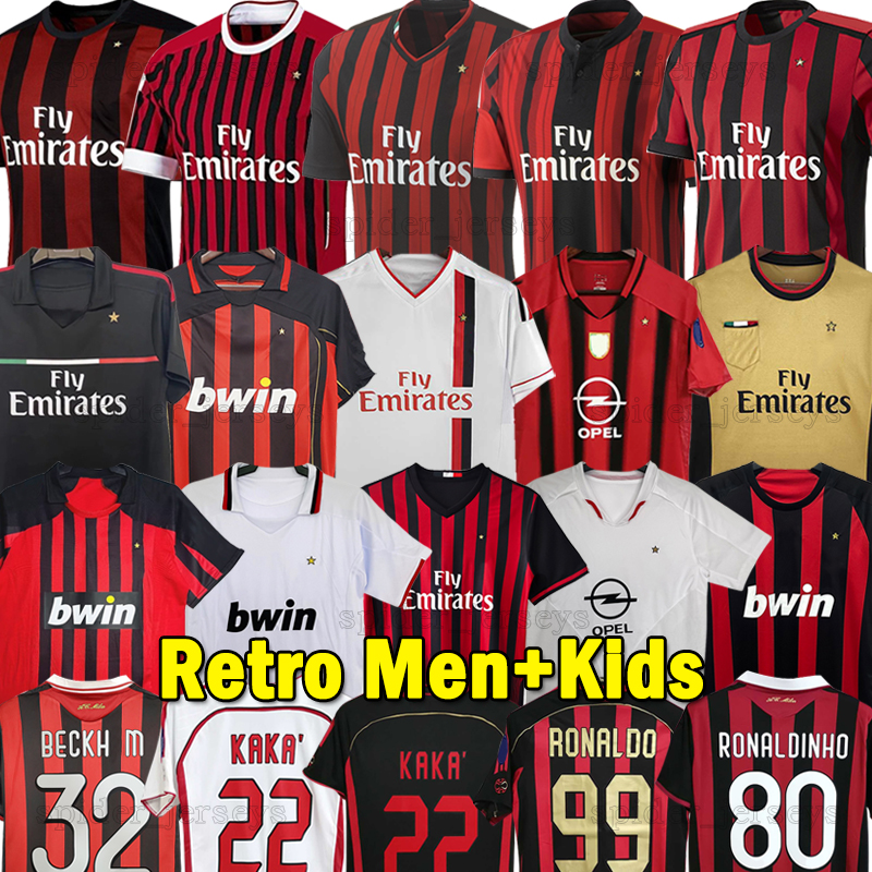 2003 Retro AC Soccer Jerseys 2005 07 09 MALDINI BARESI 2010 12 VAN BASTEN GATTUSO MILANJersey Long sleeve football shirts KAKA INZAGHI 2016 18 PIRLO 2020 Men kids kits
