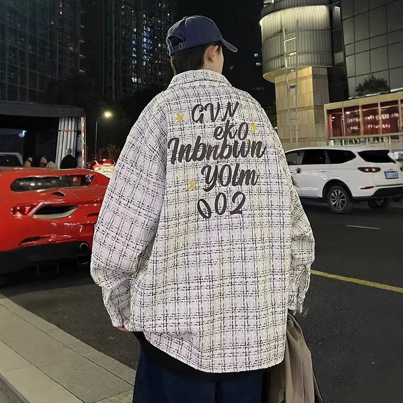 Spring And Autumn Japanese Style Woven Designer Jacket Lapel Jacket Trendy Brand Ins Cool Men's Loose Jacket Men Casual Little Style Outerwear