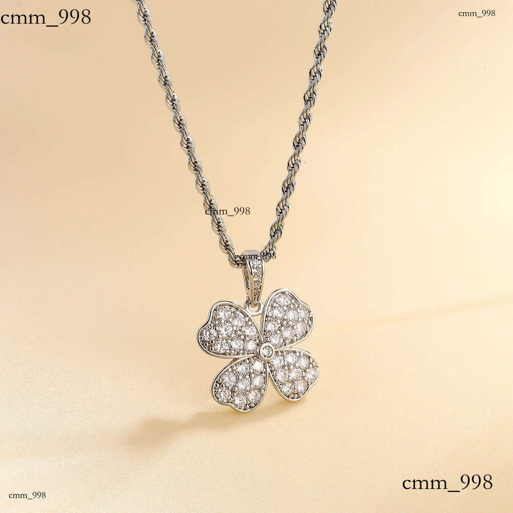 Non-Fading Sterling Silver Moissanite chain for Women, Light Niche Pendant, Braided Chain, Elegant High-End Versatile Choker Necklace
