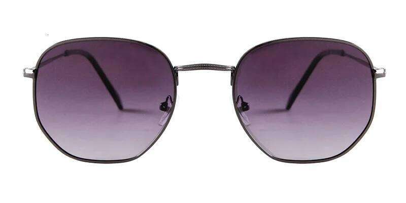 Update XL Hexagon Polarized Sunglasses Men Women Brand Design Retro Flat Top Red Lens Metal Frame Sun Glasses Shades Female S459