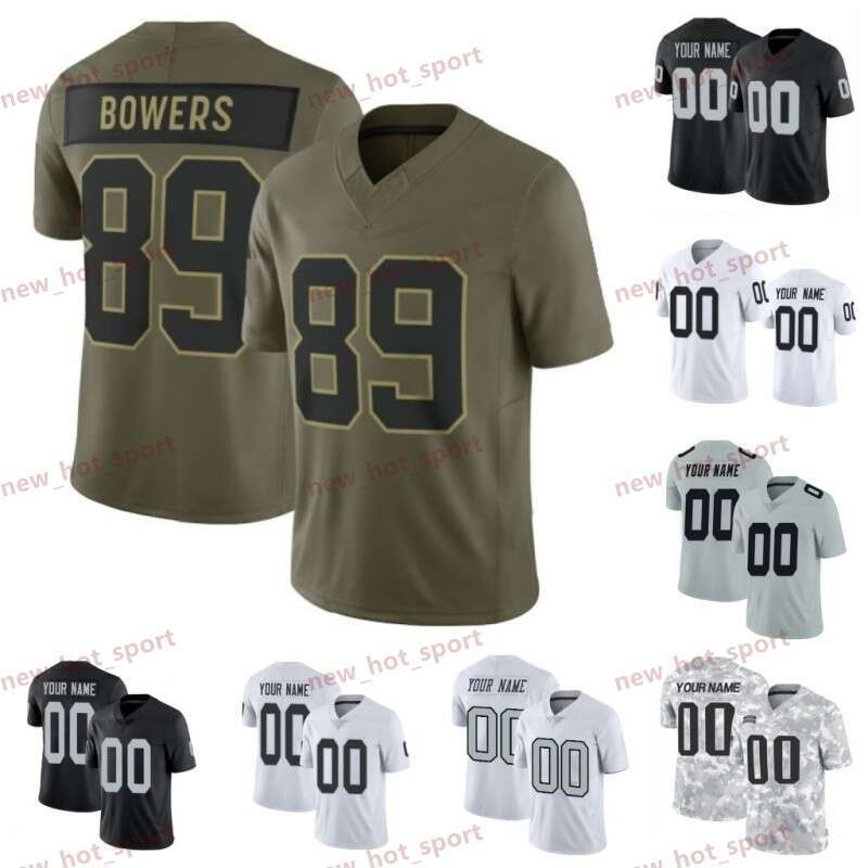 Brock Bowers Salute to Service Football Jersey Maxx Crosby Bo Jackson Geno Smith Jackson Powers-Johnson Howie Long Cliff Branch Jack Jones O'Connell Ashton Jeanty