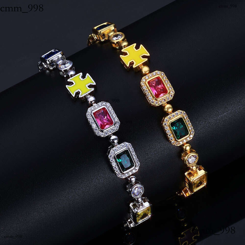 Hip Hop Colorful Jewelry for Women Accessories High-end Zircon Men's Bracelet