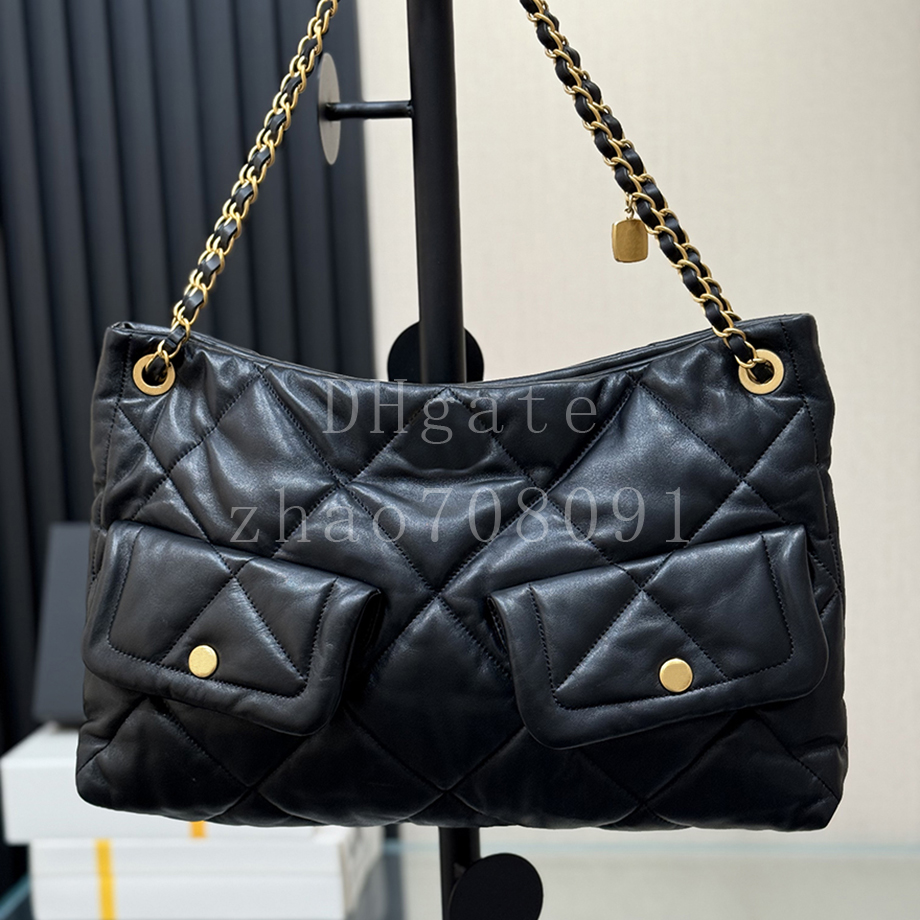 Designer Shopping Bag Diamond quality 38CM Lambskin leather Chain Bag Luxury Shoulder Bag With box C044