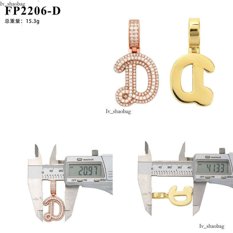 Hot selling new personalized letter hip-hop with sier Mosonite GRA certificate pendant that can pass through a dia pen 825 aaa