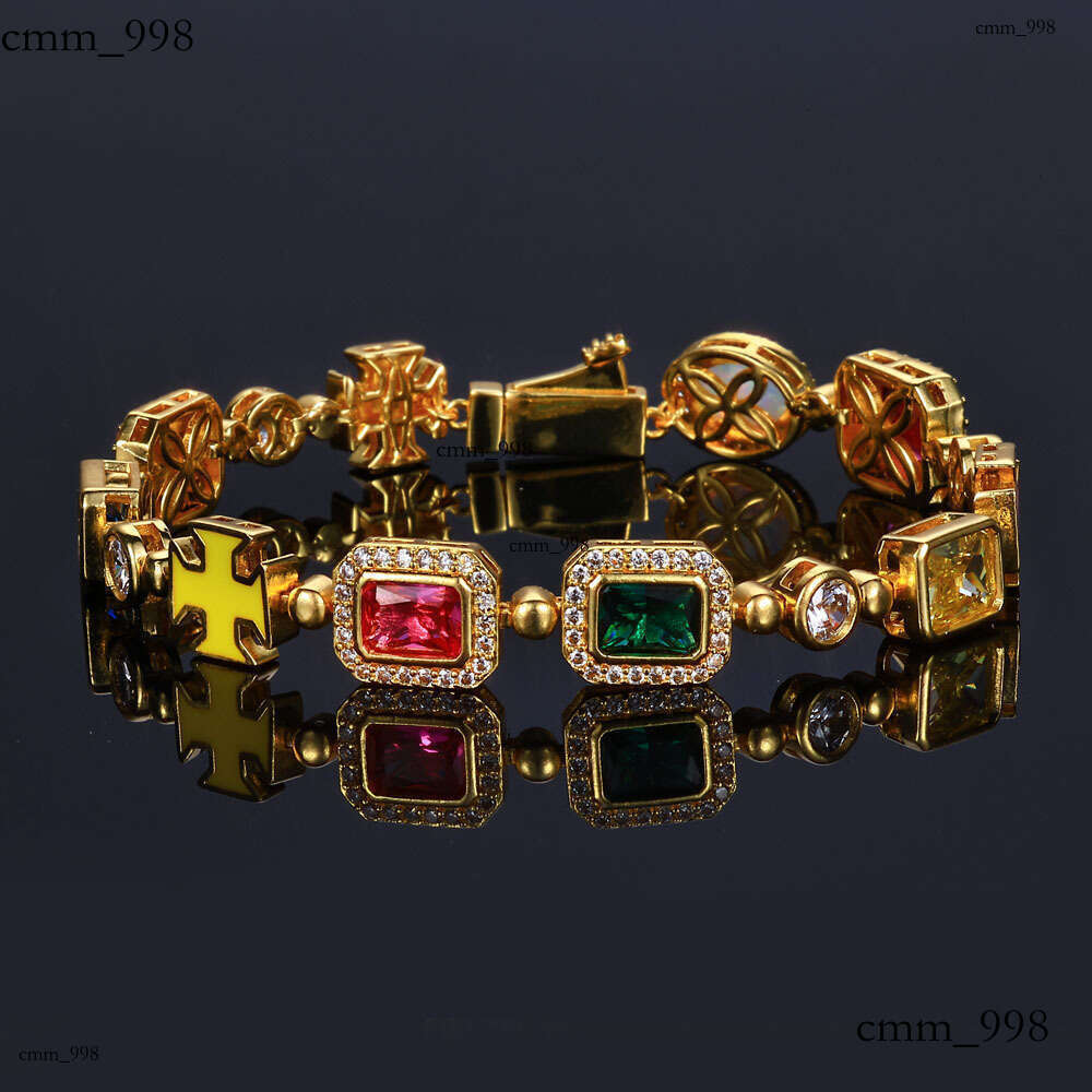 Hip Hop Colorful Jewelry for Women Accessories High-end Zircon Men's Bracelet