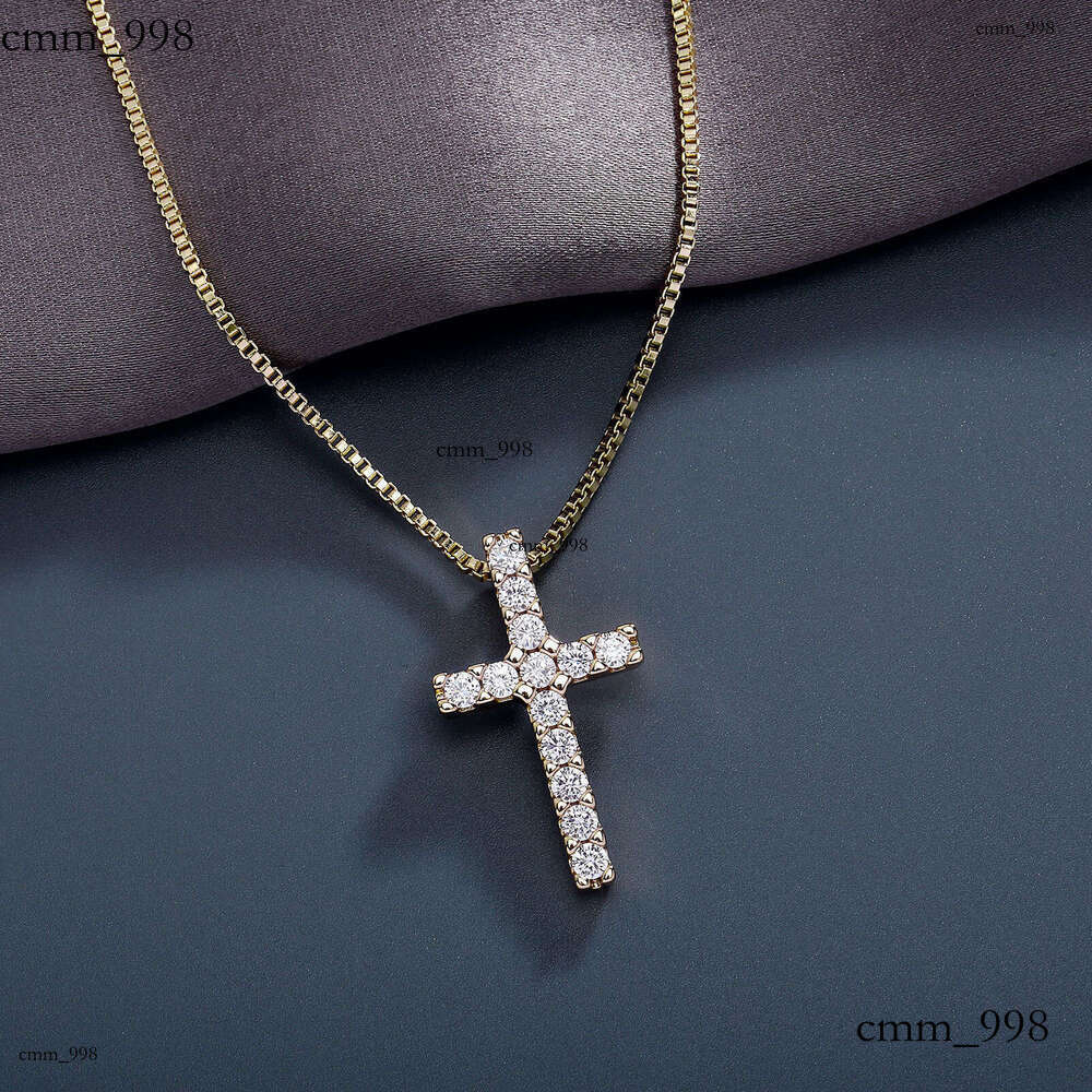 New Hip-Hop Style Full Dia Cross Necklace Street Personality Trendy Accessory Pendant