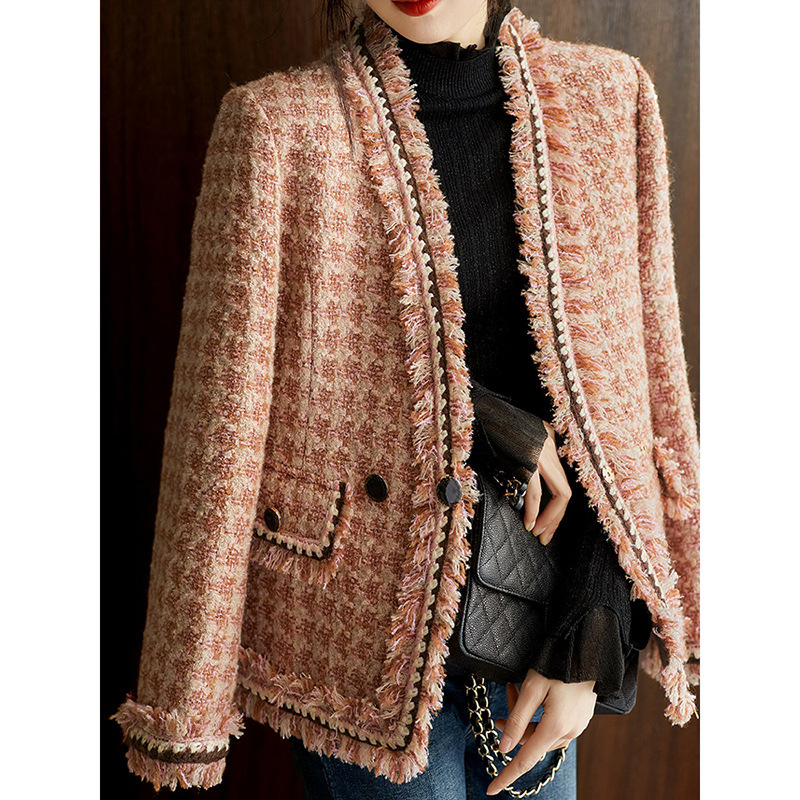 2025 autumn and winter new women's designer jacket, social luxury design sense, niche fashion French gentle temperament, light luxury high-end wo