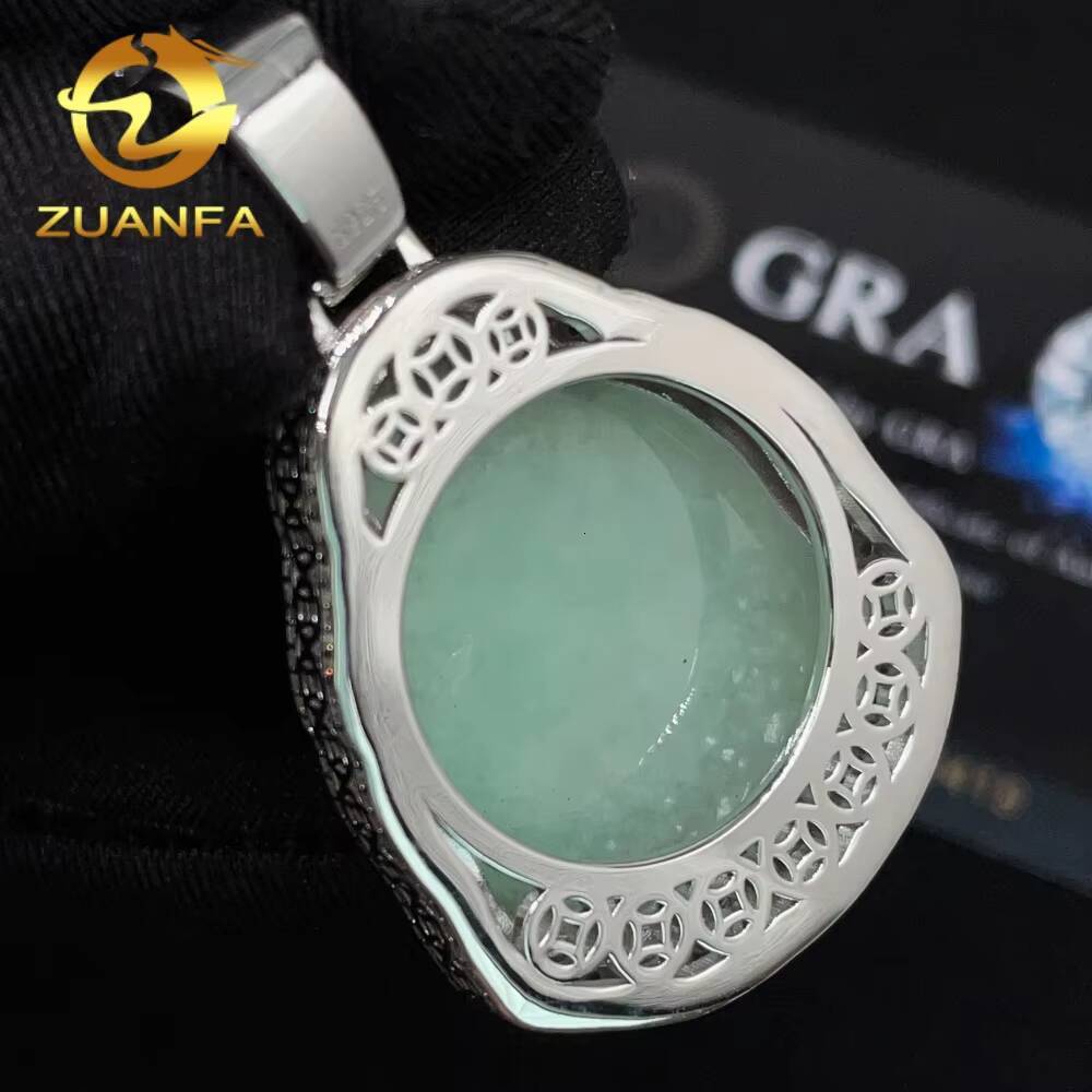 Pass Diamond Tester GRA Certified Hip Hop Jewelry 925 Sterling Silver Iced Out VVS Moissanite Jade Buddha Pendant