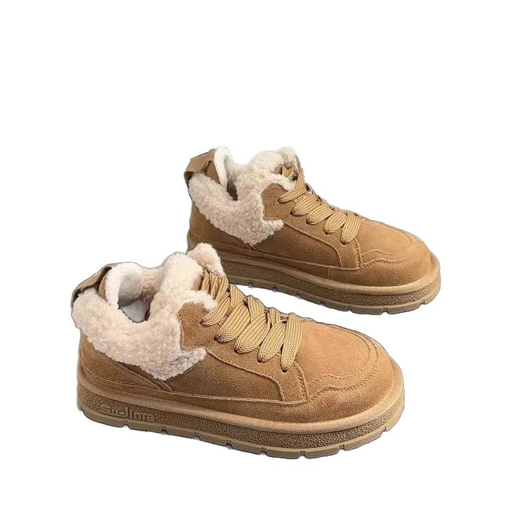 New free shipping designer boots for womens snow boots khaki brown beige New Fashionable Thick Bottom and Velvet Thick Warmth Versatile Snow Boots