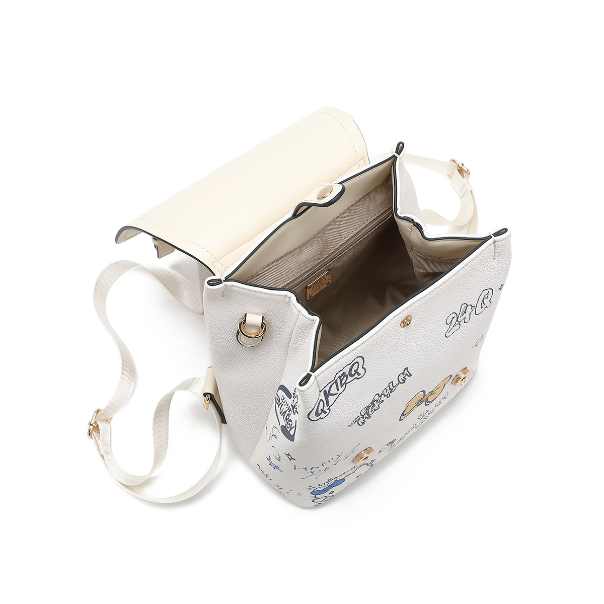 Cow & Kitty designer bag hot 2025 New Cute Cartoon Embossed Backpack Lightweight Casual Trendy Fashion Versatile Backpack for woman