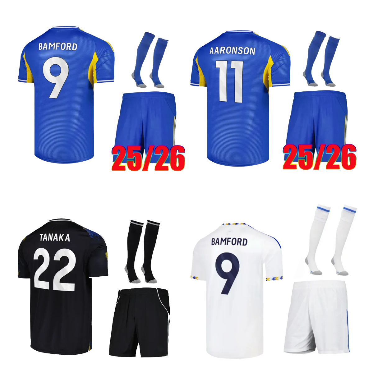 25 26 kids football kits Soccer Jerseys STRUIJK RODON ROTHWELL BAMFORD PIROE AARONSON MATEO JOSEPH Uniforms